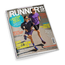 Titelblatt des Magazins „Runner’s World“ mit einer laufenden weiblichen und einer männlichen Person auf sonniger Straße, beide in violett-blauer Sportkleidung und Laufschuhen. Hauptüberschriften: „Laufen Next Level“, „Das wird dein Sommer“, „Welcher ist der beste Laufschuh?“, „Passt endlich der richtige Sport-BH“ und Hinweis auf „Champion-Couple“ Richard Ringer und Ehefrau.