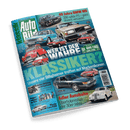 Titelblatt der Zeitschrift „Auto Bild Klassik“, Ausgabe Nr. 2 vom  Februar 2025, mit dem Haupttitel „Wer ist der wahre Klassiker?“ über großflächiger türkisfarbener Schrift; abgebildet sind sieben Oldtimer-Modelle, u. a. Saab 900 S, Citroën 2CV, Volvo 66, Mazda Luce R130 und Audi 80; weitere sichtbare Texte: „40 Jahre BMW M5“, „Geliebte Oldtimer zurückgekauft“, „Adler Autobahn – Überholprestige der 30er-Jahre“, „Mazda – Japaner mit Italo-Flair“; untere rechte Ecke mit sichtbarem Barcode.