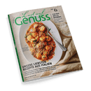 Titelbild der Zeitschrift „Lust auf Genuss“, Ausgabe Nr. 6 mit dem Titelthema „Unsere liebsten Rezepte aus Italien“; zentral ein ovaler weißer Teller mit Ricotta-Gnudi in roter Salsiccia-Sugo, bestreut mit geriebenem Käse und Kräutern, daneben ein Löffel, ein kleines Schälchen mit Parmesan und ein beiger Stoff; Aufschrift oben rechts: „CUCINA DELLA MAMMA – Von Antipasti bis Dolci – buon appetito!“.