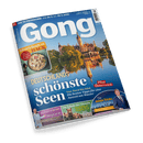 Titelbild der Fernsehzeitschrift „Gong“, Ausgabe Nr. 21 vom 24. bis 30. Mai 2025, mit großem Schriftzug „Deutschlands schönste Seen“ vor einem See- und Schlossmotiv mit Spiegelung im Wasser; weitere Texte: „Plus Österreich“, „Raffinierte Rezepte mit Hack“, „Die neuen Tricks der Betrüger“, „Wie gut ist Ihr Allgemeinwissen?“, „Die Schule der kleinen Teddys“, „Aktezeichen XY… Spezial mit Rudi Cerne“, TV-Tipps unten links, Abbildung eines Hackgerichts oben links und zweier Bärenjungen unten mittig.