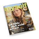 Titelblatt der Zeitschrift „myself“ mit gelbem Logo und Zusatz „20 myself Jahre“. Im Mittelpunkt eine hellhäutige Frau mit offenem blondem Haar und beiger Jacke vor unscharfem Naturhintergrund. Textinhalte unter anderem: „Ich fühle mich wohl mit mir“, „Beach-Body ohne Stress“, „Willst du irgendwann Kinder?“, „Fröhlich, stylish, bunt“ und „Den Sex ihres Lebens – ihr erstes Mal mit einer Frau“.