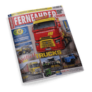 Titelbild der Zeitschrift „FERNFAHRER – Das Truck-Magazin“ mit einem roten Renault-Truck von „Waldbach Logistik“ zentral im Bild, Schriftzug „www.waldbach-logistik.de“ auf der Front sichtbar; umliegende Artikelankündigungen u. a.: „Wohlfühl Trucks“, „Alte Fuhrparks, neue Lösungen“, „Retro Classics Mercedes-Benz“, „Ford fährt Ford Trucks“, „BKF-Qualifikation“, „So stark wie nie“ und „NEU im Shop – Tekno 1:50 Scania-Sondermodell“.