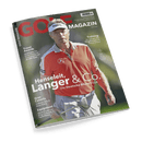 Titelbild des „GOLF MAGAZIN“, Ausgabe 2/2025, zeigt einen älteren männlichen Golfspieler in rotem Poloshirt mit Mercedes- und „Berenberg“-Logo sowie weißem Visor vor unscharfem Naturhintergrund, in der Hand ein Golfschläger; Textaufschriften u. a.: „Henseleit, Langer & Co. – Die Deutsche Bilanz 2024“, „Travel Awards – Gewinnen Sie Reise-Preise im Gesamtwert von 35.000 Euro“, „Training – So steuern Sie Flugkurven mit Ihrem Driver“, „Equipment – Neue Driver von Ping, Callaway & TaylorMade“.