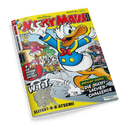 Titelbild des „Micky Maus Magazin“ mit Donald Duck im blauen Matrosenanzug als zentrale Figur, umgeben von weiteren Comicfiguren wie Daisy Duck und einem Elefanten im unteren linken Eck, Textelemente u. a.: „Brüller-Comic: Die Nicht-Lachen-Challenge“, „Die große Witze-Battle!“, „W.I.T.T.“ und „Elefant-h-h-atschii“, Hintergrund in Comicstil mit kräftigen Farben und gelbem Rand, Verlagslogo „Egmont Ehapa Media“ unten rechts.
