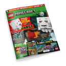 Titelbild eines LEGO Minecraft Magazins mit rotem und grünem Hintergrund; mittig großes Bild eines weißen LEGO-Ghasts mit rotem Gesichtsausdruck in pixeliger Minecraft-Optik, darüber der Schriftzug „EPISCHES LEGO EXTRA! GHAST“; oben links LEGO-Logo und „MINECRAFT“-Schriftzug in grauen Blockbuchstaben; unten Hinweis auf „2 geniale Poster“, „5 coole Comics“ und mehrere Comic-Vorschaubilder mit Titeln wie „PIGLIN PARADE“ und „DER ENDERDRACHE GEHÖRT MIR!“.