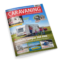 Titelbild des Magazins „CARAVANING – Europas großes Camping-Magazin“, Ausgabe 6/2025 Juni. Im unteren Bereich ein weißer Wohnwagen „Dethleffs Camper 560 FMK“ mit geöffneter Tür, davor eine erwachsene Person und zwei Kinder auf grüner Wiese. Schlagzeilen u. a.: „EXKLUSIV: Neue Eriba-Modelle“, „Feeling und Novaline“, „Montafon: Region für sportliche Camper“ und „DIY-Reparaturen: Dachfenster selbst austauschen“.