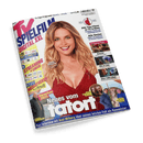 Titelbild der Zeitschrift „TV Spielfilm Digital XXL“, Ausgabe Nr. 6, mit großem Porträt einer lächelnden Frau mit langen blonden Haaren in rotem Spitzenkleid; links diverse Hinweise auf Inhalte wie „Streaming im Check“, „Jetzt in den Mediatheken“ und „Pay- & Free-TV“, rechts Farbbilder mit Titeln zu „Reacher“, „Win or Lose“, „Joker: Folie à Deux“, zentrale Schlagzeile: „Neues vom tatort“, darunter „Plus: Interview mit Axel Milberg über seinen letzten Fall als Kommissar“.