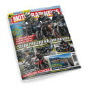 Titelbild der Zeitschrift „Motorrad News“ Ausgabe 7/2025; im oberen Drittel drei Motorradfahrende mit bunten Helmen auf schwarzen Naked Bikes von vorn, umgeben von Texten wie „Kawasaki Z 650 – Suzuki GSX-8S – Yamaha MT-07“ und „Stimmungskanonen“; weitere Bildfelder unten zeigen Motorräder wie „Yamaha Tracer 9 GT“, „Ducati XDiavel V4“, mit Überschriften wie „Abteilung Attacke“ oder „Technik-Offensive“, seitlich Barcode und Hinweise auf Preis und Länderausgabe.