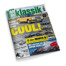 Titelbild der Zeitschrift „Auto Bild Klassik“, Ausgabe Nr. 6 vom Juni 2025, mit einem gelben Mercedes 230 W123 und sechs weiteren Mittelklasseautos der 1970er und 1980er Jahre, darunter Ford Granada, Audi 100, Opel Commodore, VW Passat, BMW 520; große gelbe Aufschrift „COOL!“, weitere Schlagzeilen: „50 Jahre Manta B“, „Japan-Challenge“ mit vier japanischen Fahrzeugen, „Alter Ters als neuer Dauertest“, „Automatik-Reparatur“, „Traugott, der VW-Gott“.