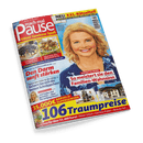 Titelbild der Zeitschrift „mach mal Pause“ Ausgabe 22 vom Mai 2025 mit großem Porträt einer blonden lächelnden Frau vor blauem Hintergrund; Hauptüberschrift: „So meistert sie den Familien-Wahnsinn“, weitere Texte: „Den Darm sanft stärken“, „106 Traumpreise“, „35.000 € Bargeld-Supergewinn“, „Cremig gefüllte Fruchtkuchen“, „Neue Hack-Hits“, „Sichern Sie sich die besten Schnäppchen“ und „Ich habe viel geweint“.